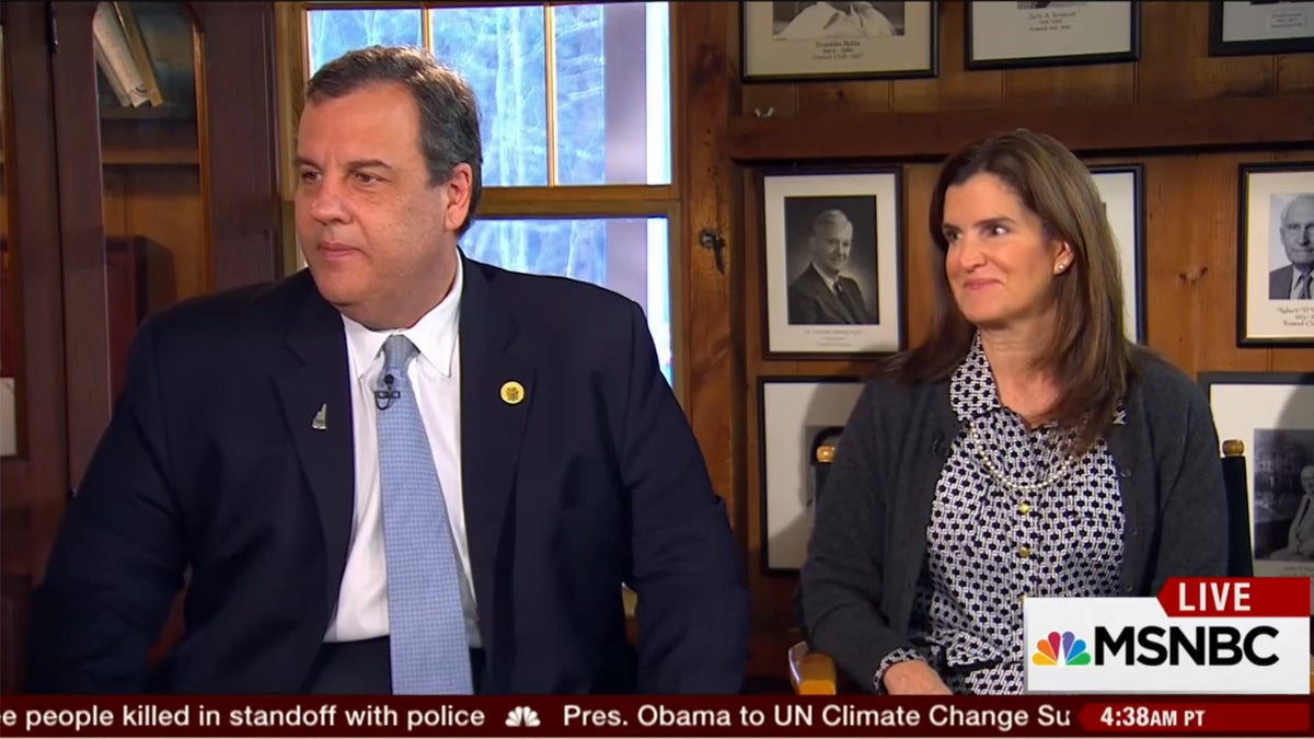  Republican presidential nominee Chris Christie and New Jersey First Lady Mary Pat Foster appeared on the Dec. 1 edition of MSNBC's 'Morning Joe.' 