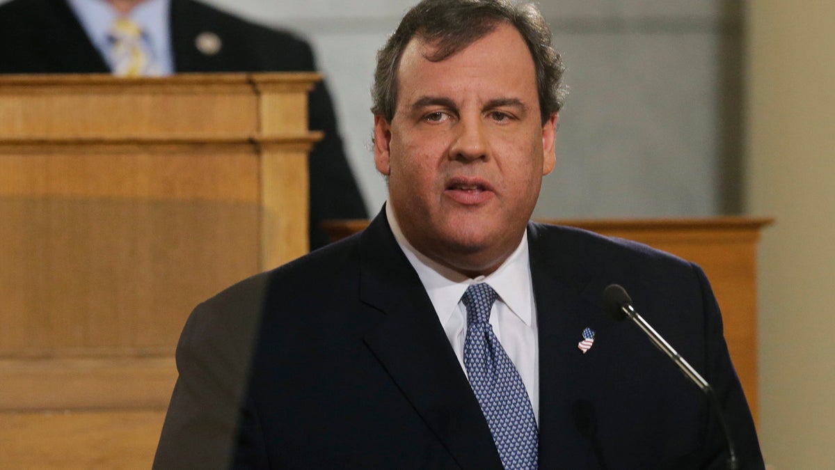  N.J. Gov. Chris Christie is shown delivering his State of the State address on Tuesday, Jan. 14, 2014, at the Statehouse in Trenton. (AP Photo/Mel Evans, file) 