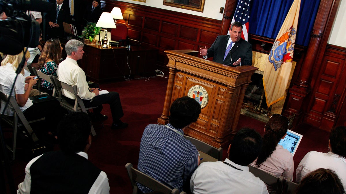  N.J. Gov. Chris Christie at a 2011 press conference. (AP Photo/Mel Evans, file) 