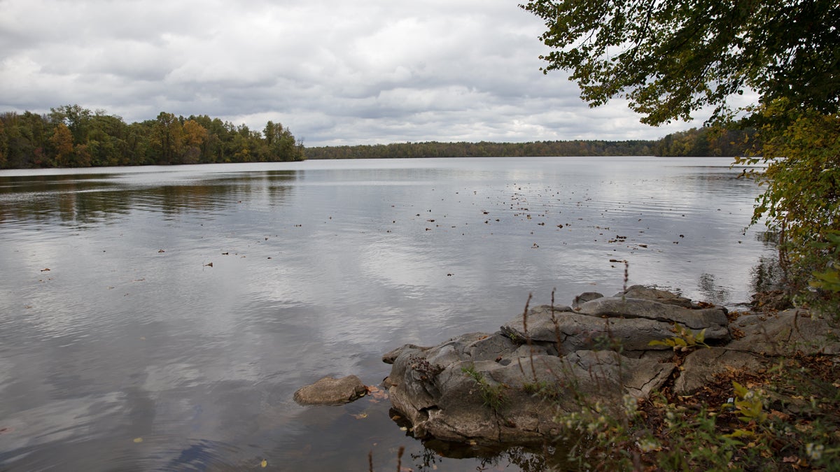  Lake Ontaulanee provides 13-14 million gallons of water per day for Reading city residents. The city has debated selling or leasing out the water system to pay off debts. (Lindsay Lazarski/WHYY)  