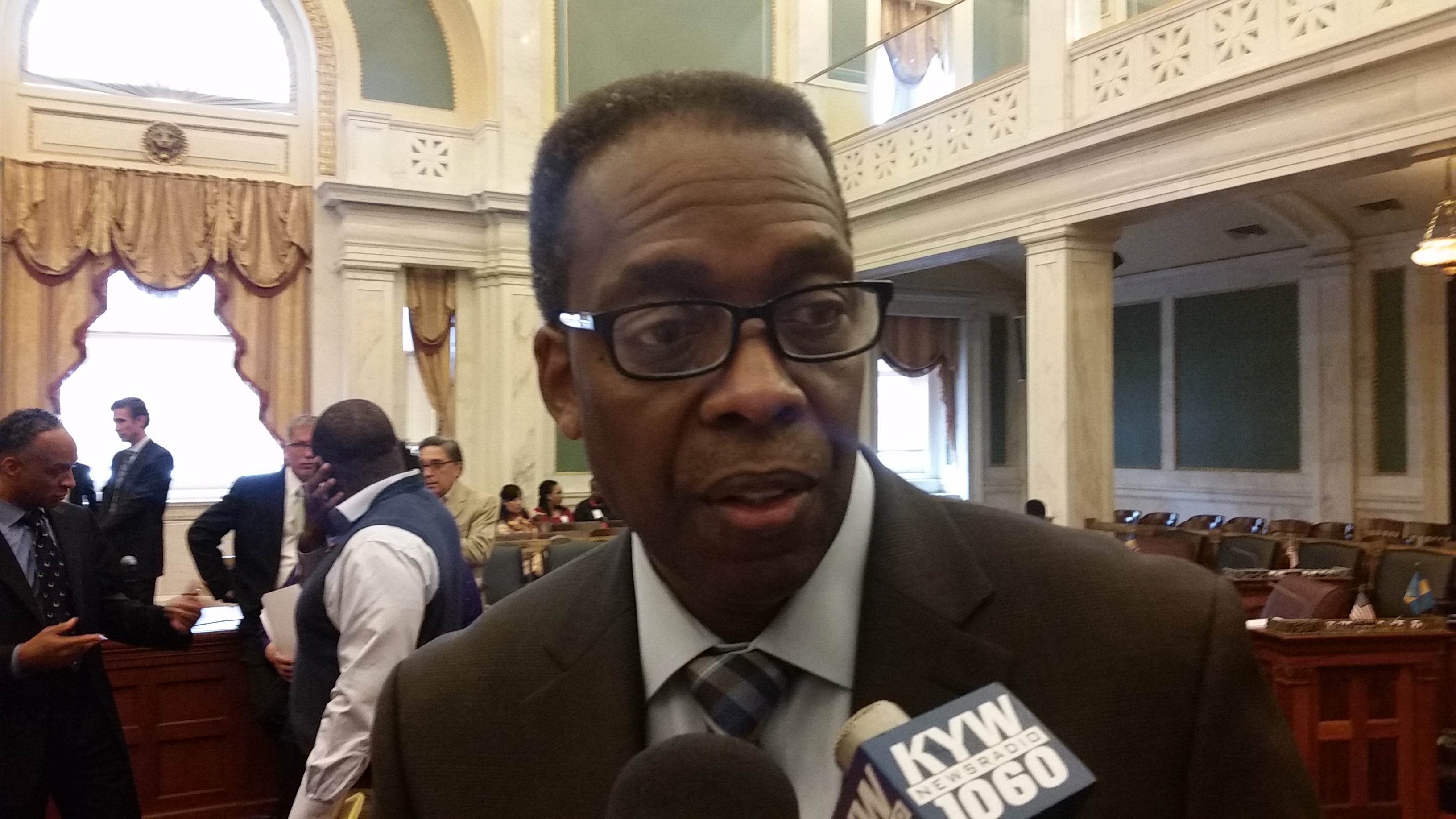  There's no guarantee the Philadelphia School District will get an additional $100 million in new, recurring funding from the city, says Council President Darrell Clarke. (Tom MacDonald/WHYY) said. 