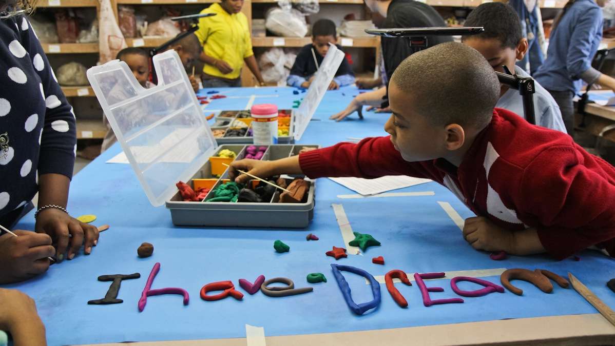 Students are shown participating in a program at The Clay Studio in Philadelphia's Old City. (Kimberly Paynter