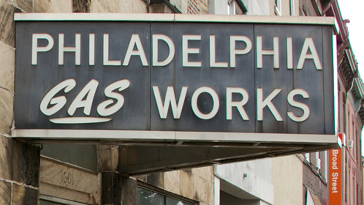 A sign reads Philadelphia Gas works