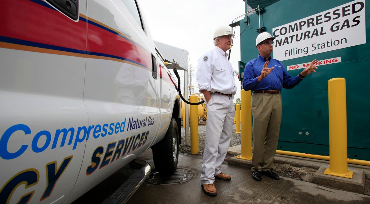  This CNG fueling station at U. S. Steel's Irvin Plant services a fleet of CNG vehicles used throughout western Pa. and Ind. (Photo courtesy of U. S. Steel/PRNewsFoto/United States Steel Corporation)  