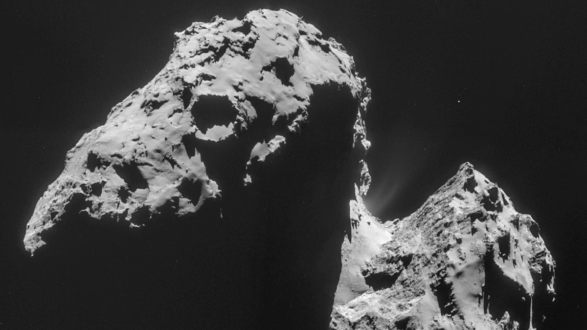Comet 67P/Churyumov–Gerasimenko confirmed to space scientists that the discovery of the origin of Earth's oceans has yet to be positively identified. (AP Photo/ESA)