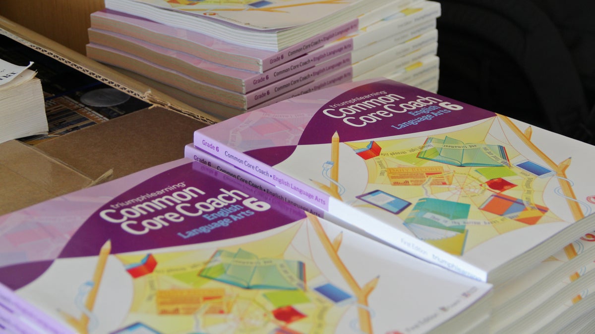  Common Core prep books. (Emma Lee/WHYY) 