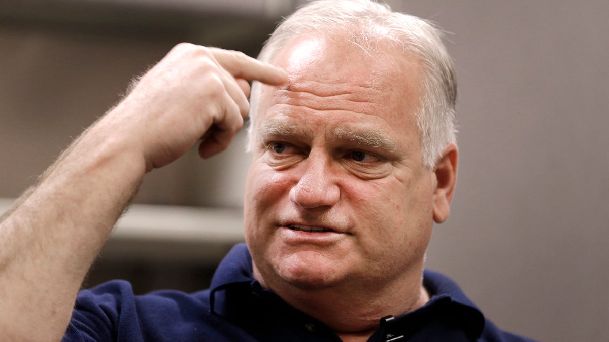  This photo taken April 19, 2013 shows former Detroit Lions quarterback Eric Hipple talking about hits to the head he took while playing NFL football. Months before the NFL and former players agreed to settle their concussion-related lawsuits, a Detroit-based neurologist began what he calls a 