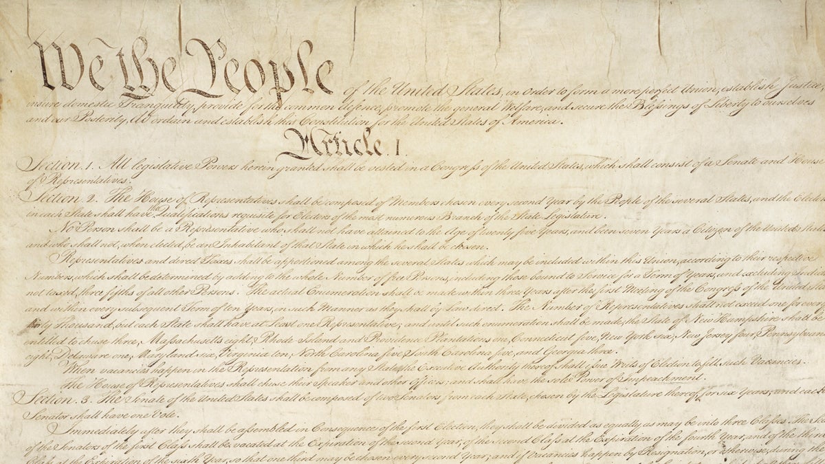  Detail from page 1 of the United States Constitution 