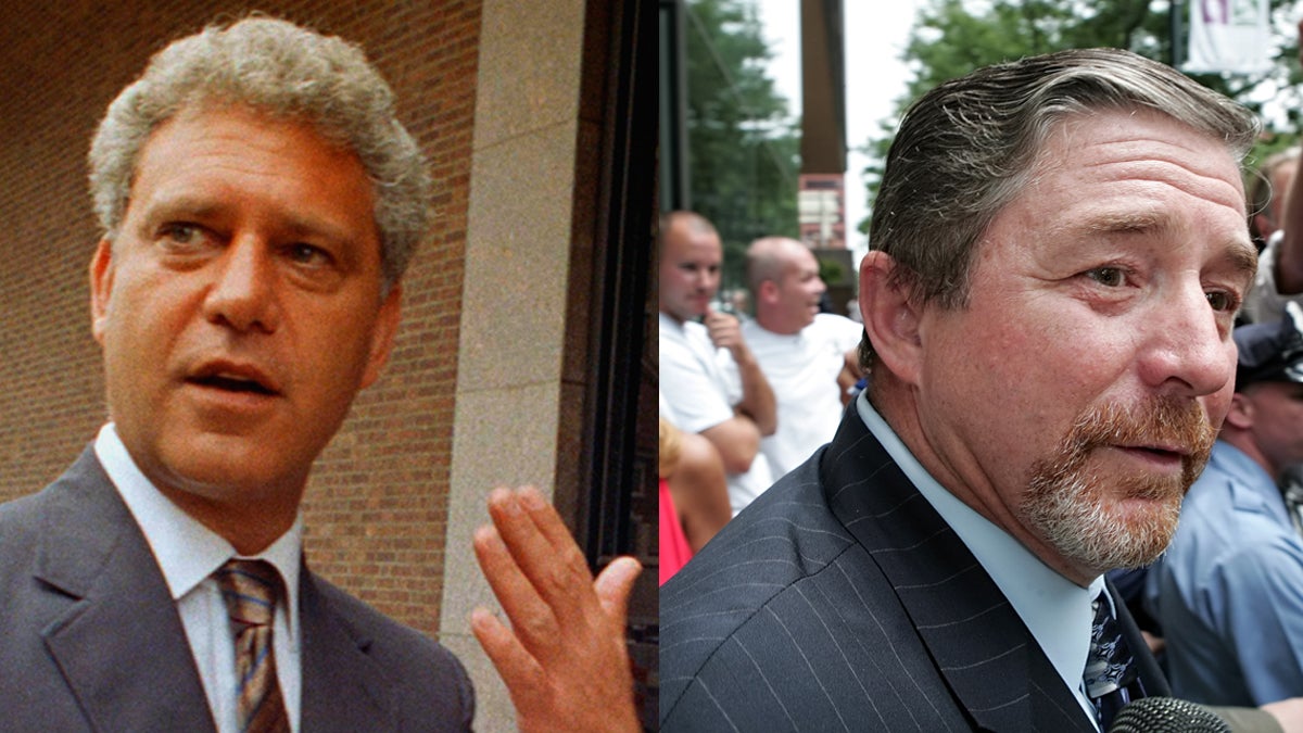  Former Philadelphia City Councilmen Leland Beloff in 1987 (left) and Rick Mariano in 2006. (AP file photos) 