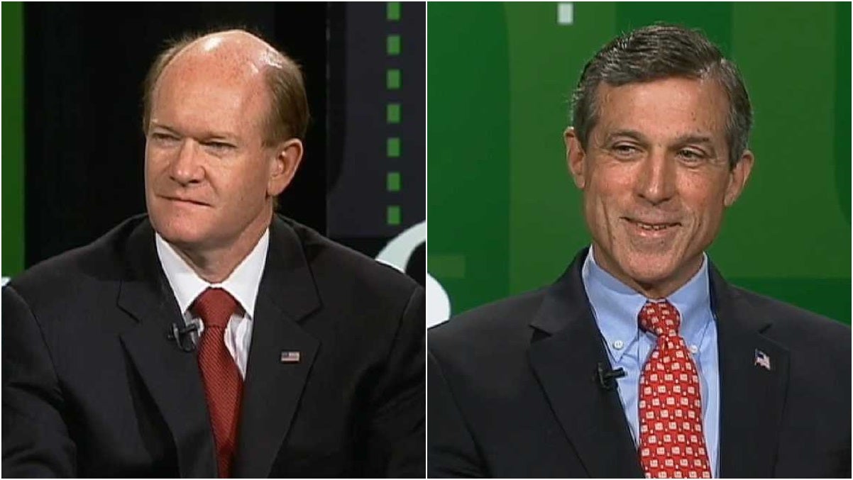  Incumbents Chris Coons and John Carney hold comfortable leads in the latest poll. (File/WHYY) 