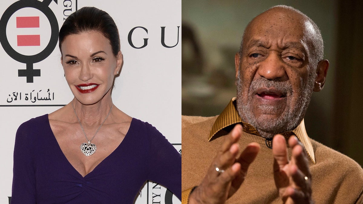  Janice Dickinson (left) says comedian Bill Cosby defamed her when he denied raping her. (AP file photos) 