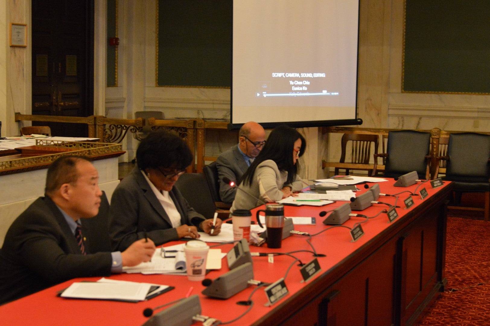 City Council conducts a hearing on giving Philadelphia businesses an edge when awarding city contracts. (Tom MacDonald/WHYY)