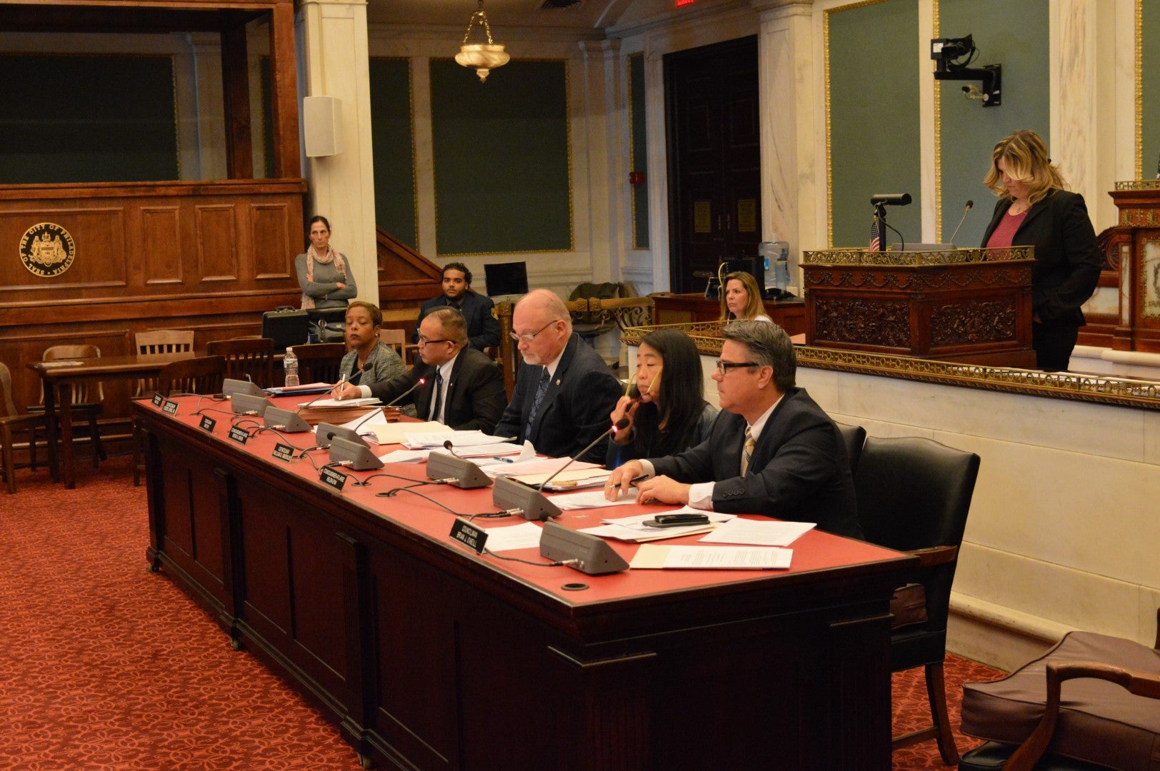 Council members review the charter change (Tom MacDonald/ Newsworks)