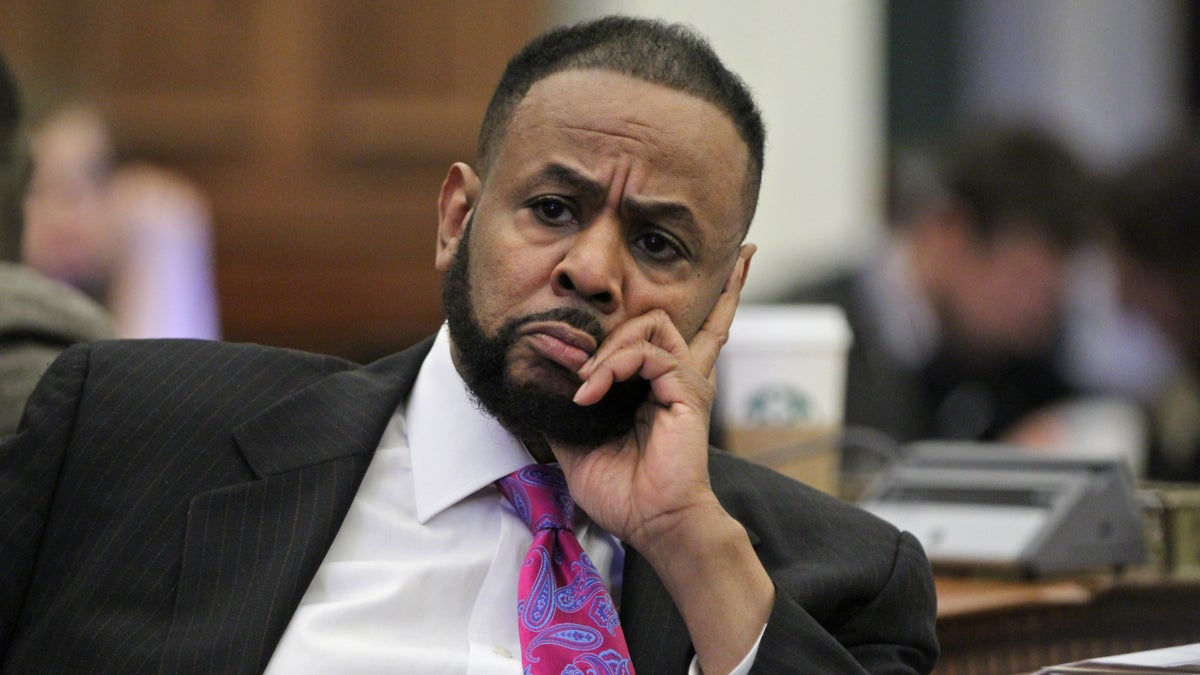  Councilman Curtis Jones wants to help residents who are in danger of losing their homes to foreclosure. (Emma Lee/WHYY) 