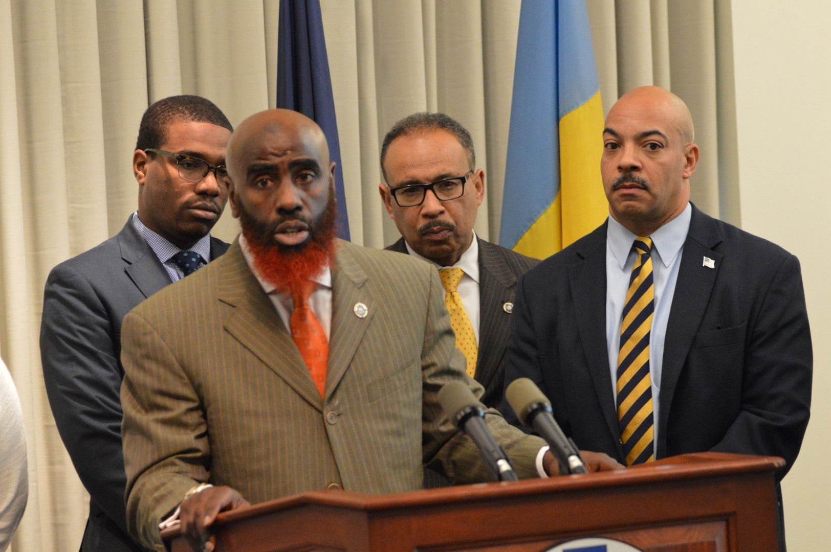Philadelphia Assistant District Attorney Tariq El Shabazz says district attorneys will come to shooting sites in some cases before the crime-scene technicians for a parallel investigation. (Tom MacDonald/WHYY)
