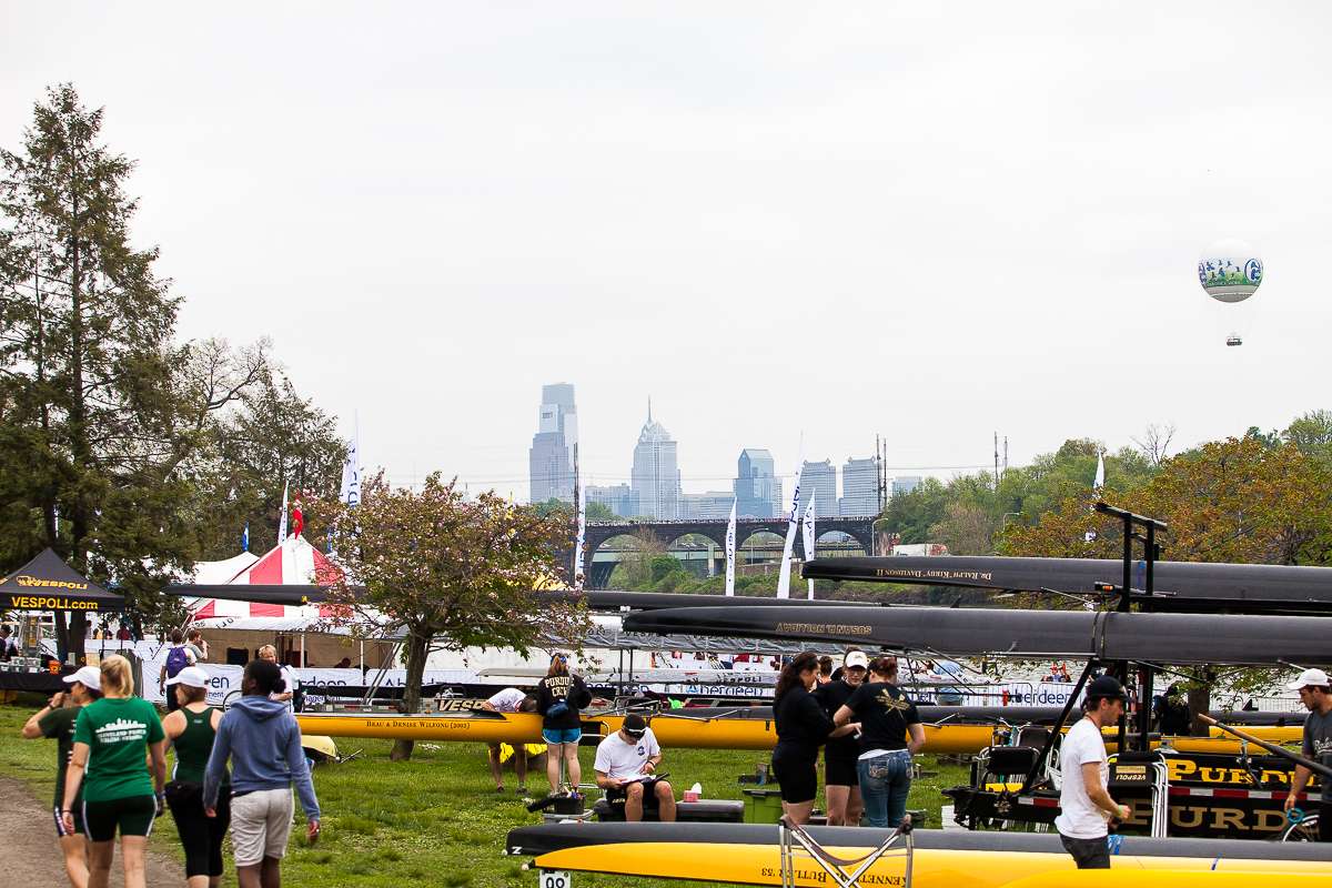The Schuylkill Navy Regatta is one of two weekend events that will partially cut off access to Kelly Drive this weekend. (Brad Larrison/for NewsWorks, file) 