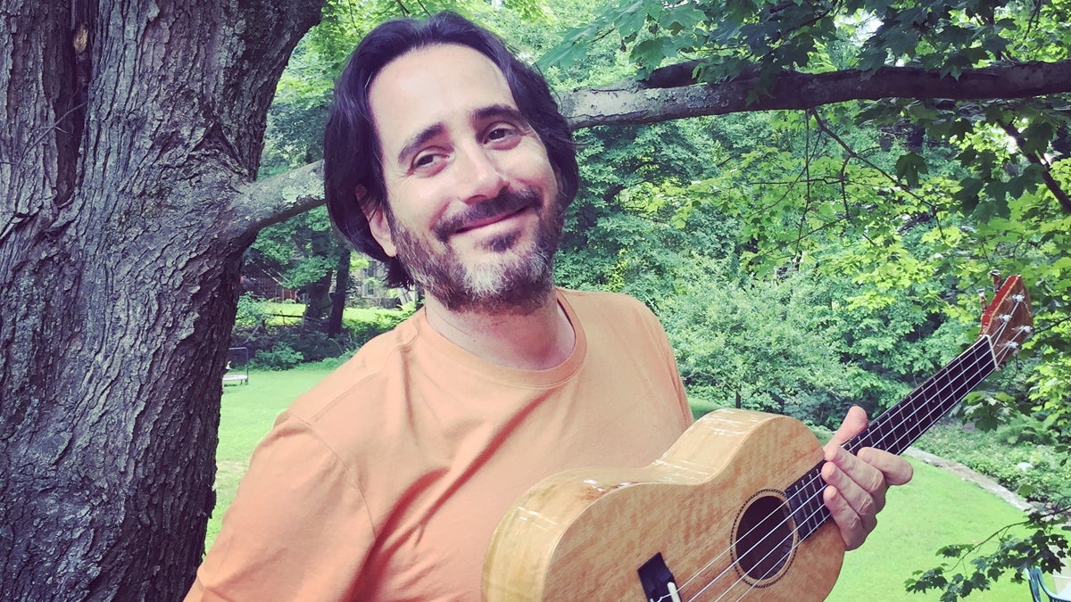  Artist David Newman poses with his Ukulele. His album is called 'Acoustic Chant: Ukulele Kirtan Serenades' (Image courtesy of Newman) 