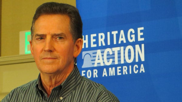  Former South Carolina Senator and Heritage Foundation President Jim DeMint supports a Congressional effort to thwart the Affordable Care Act. (Taunya English/WHYY) 