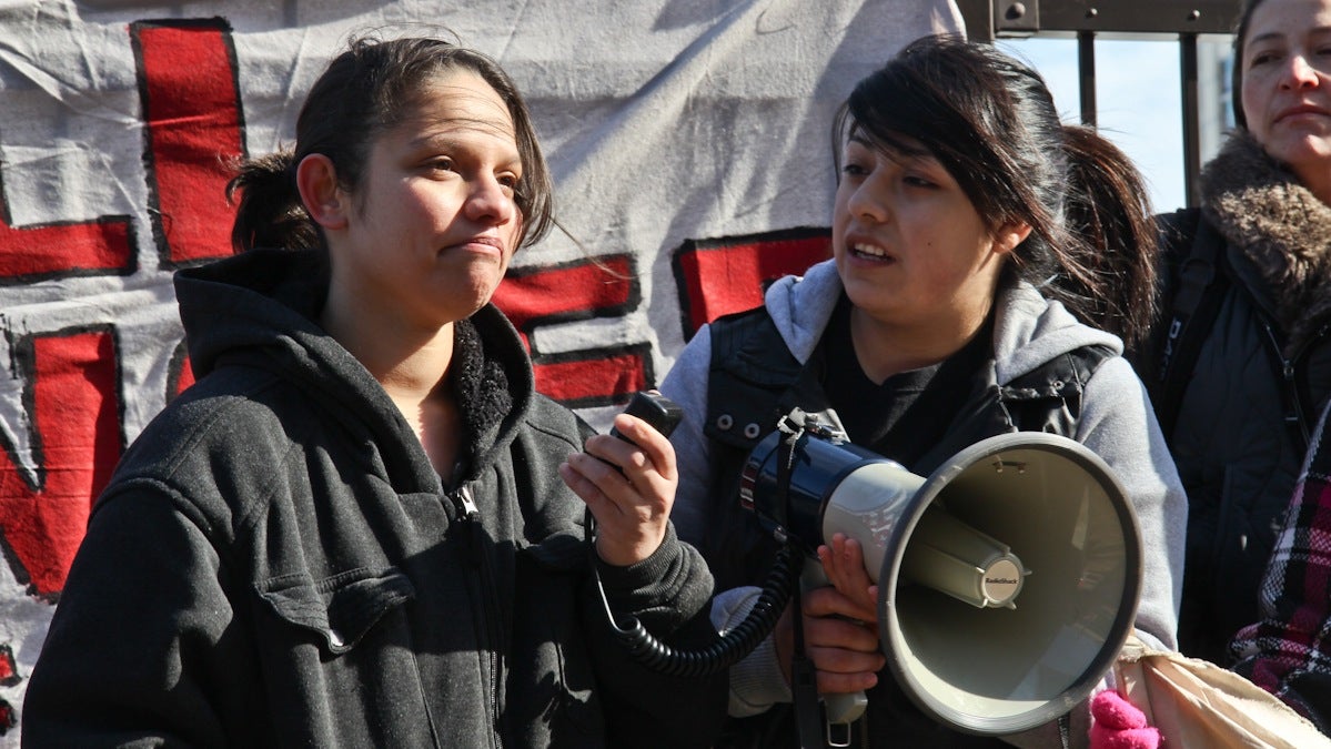  Pilar Molina said that since her husband Israel Resendiz-Hernandez has been detained, taking care of her family and their shop has been more difficult. (Kimberly Paynter/WHYY) 