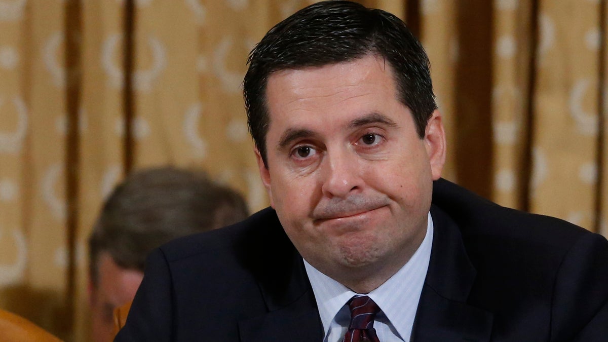  Rep. Devin Nunes, R-Calif., is shown in May 2013 listening to testimony at a hearing on the Internal Revenue Service practice of targeting applicants for tax-exempt status based on political leanings. (AP Photo/Charles Dharapak, file) 