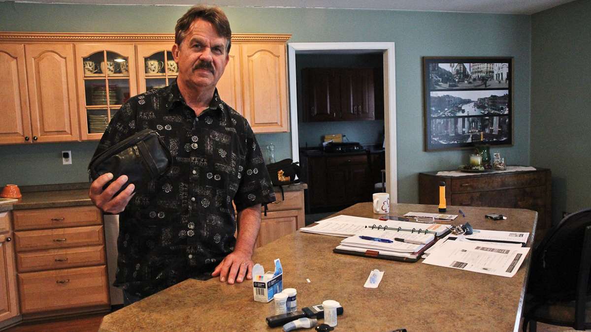  Randy Childress says management at his last job had a hard time understanding that he needed to take time during the work day to have snacks and inject insulin. (Kimberly Paynter/WHYY) 