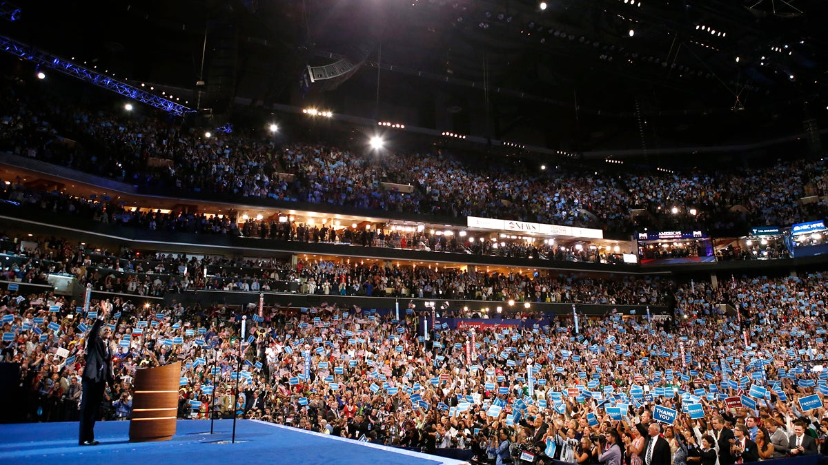  President Barack Obama waves after his speech at the Democratic National Convention in Charlotte, N.C., on Thursday, Sept. 6, 2012. (AP Photo/Jae C. Hong, file) 