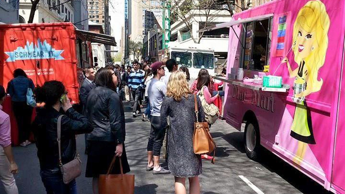 File photo: Food trucks line Locust Street at a 2016 Dining Out for Life pop-up. (Image courtesy of Laura Weber)