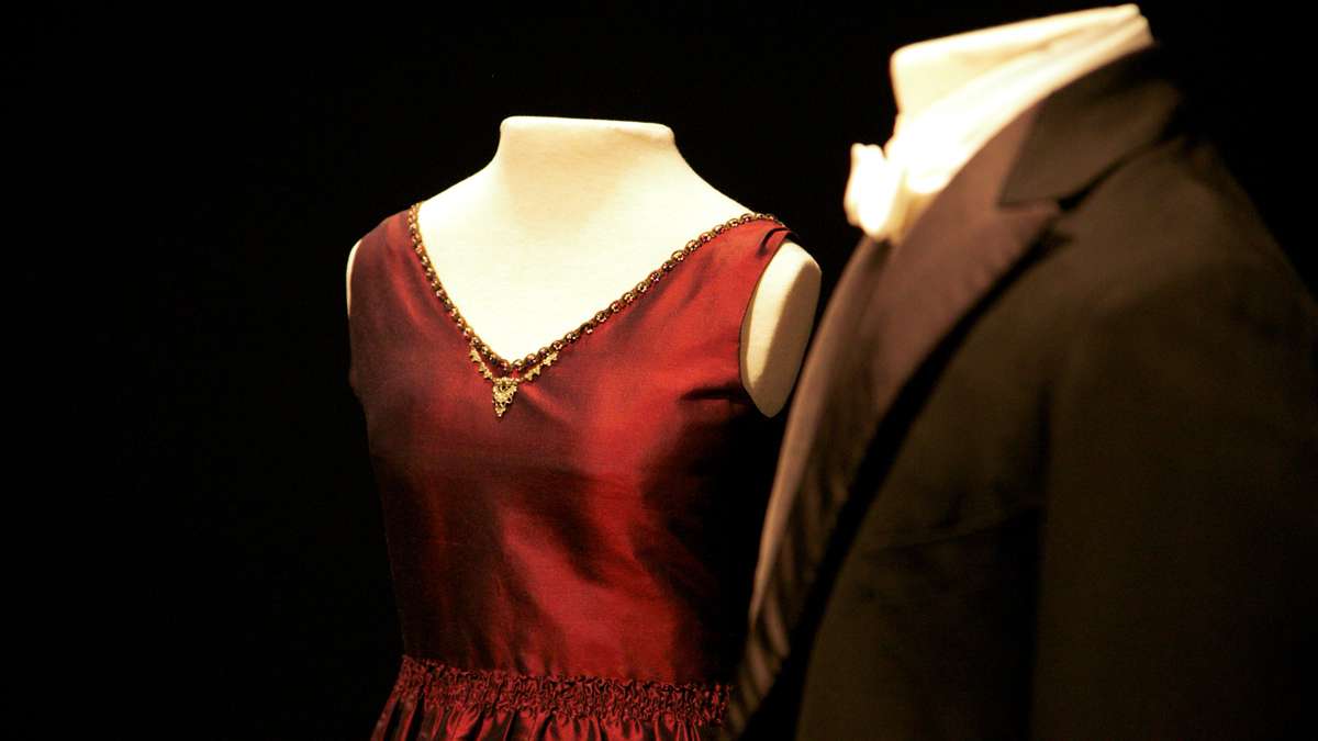  Lady Mary Crawley's evening dress and Matthew Crowley's white tie and tails worn during Mathew’s proposal to Lady Mary during Season Two (1916-1919) (Nathaniel Hamilton/for NewsWorks) 