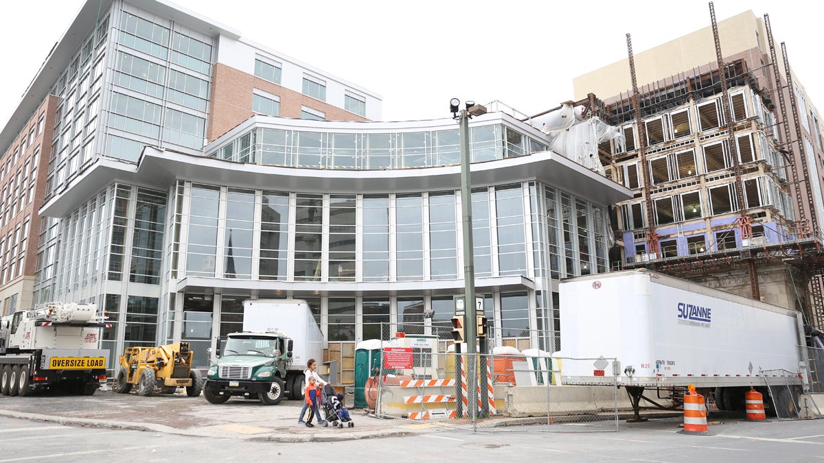  The new home of the Lehigh Valley Phantoms under construction in downtown Allentown, Pa. (Lindsay Lazarski/WHYY)  