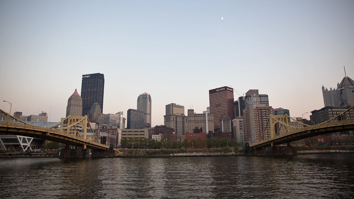  A view of downtown Pittsburgh from the North Shore. Fitch Ratings released a statement after the state legislature passed a measure changing the Commonwealth’s municipal distress recovery program.  (Lindsay Lazarski/WHYY) 