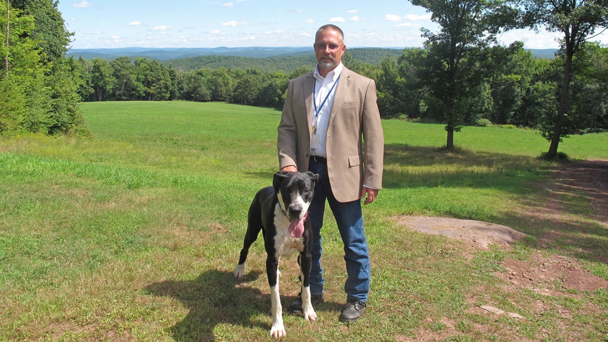  Wayne County Commissioner Brian Smith leased his farm to an energy company, but has not seen any natural gas production on his land.  (Katie Colaneri/WHYY) 