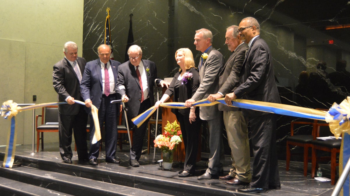 Among dignitaries participating in the ribbon-cutting ceremony at Philadelphia's new Family Court are