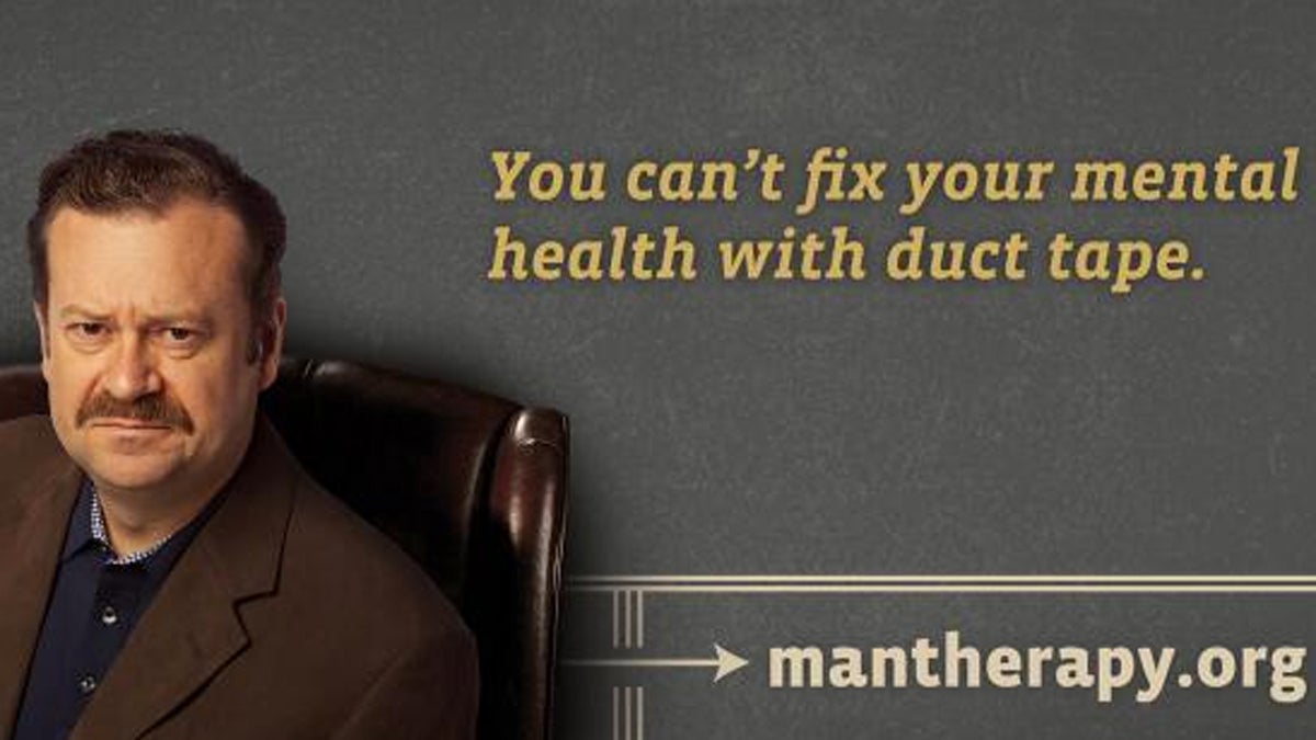 Hello, I'm Dr. Rich Mahogany, welcome to Man Therapy. (Courtesy of mantherapy.org)