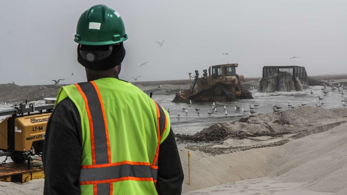 Beach replenishment begins in the borough of Ship Bottom in Ocean County on May 7