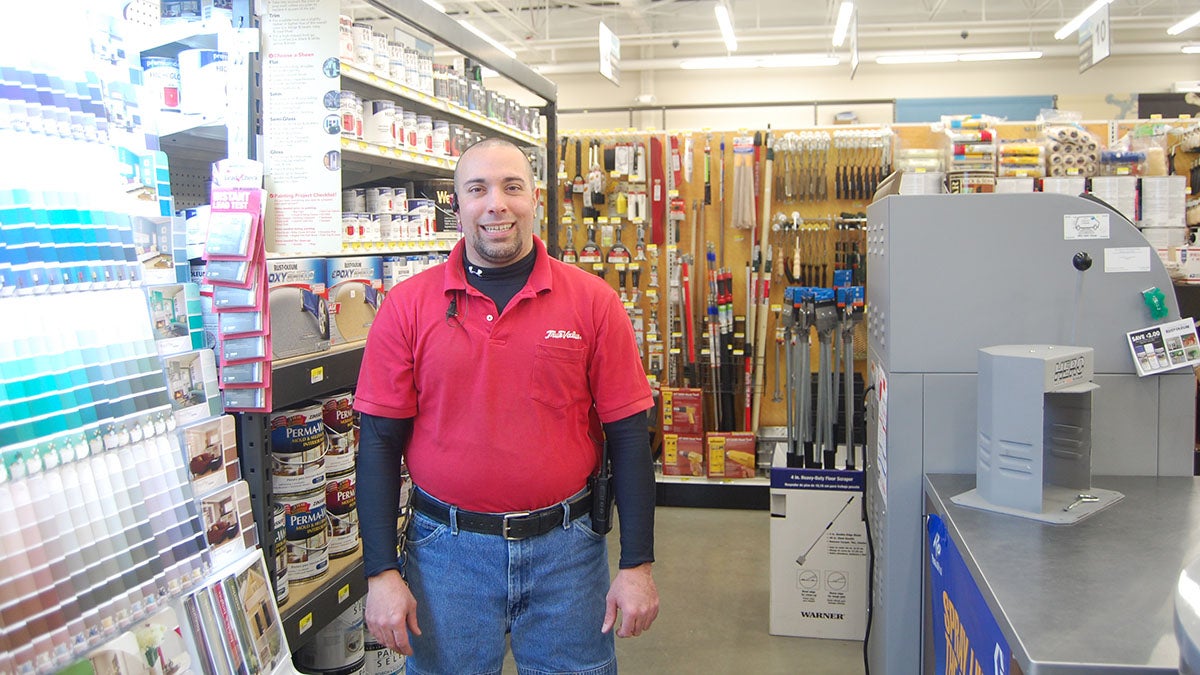  Ernie Iovannone at Roxborough's Stanley's Hardware. (Emily Brooks/for NewsWorks) 