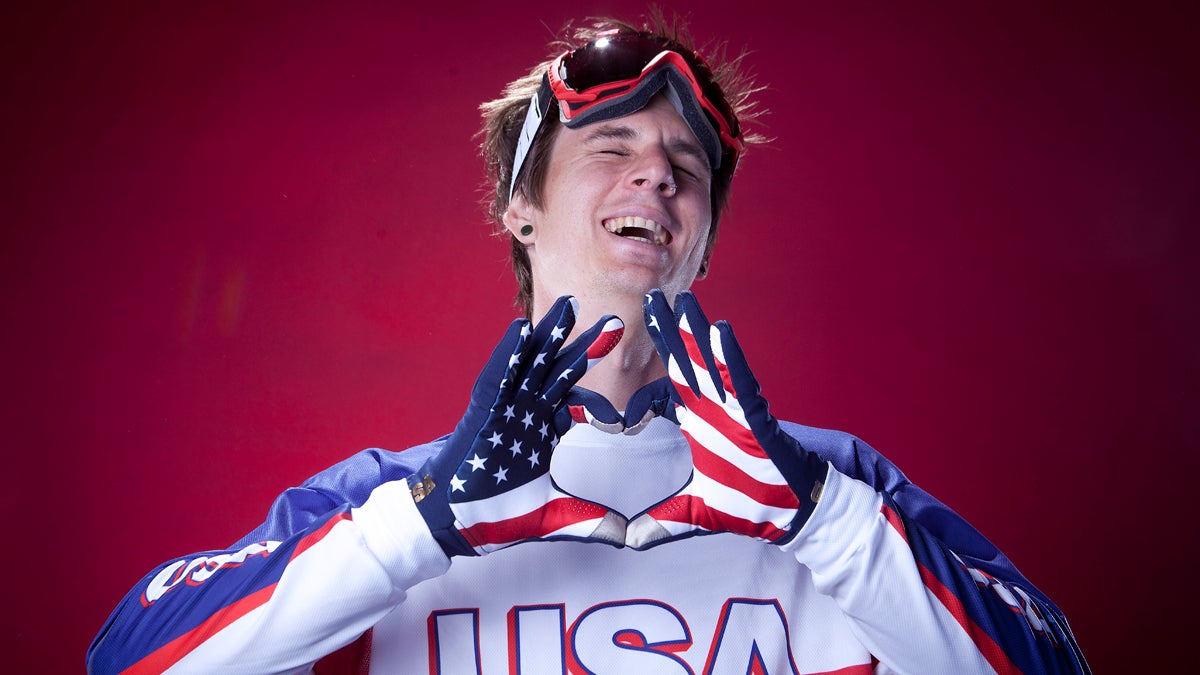  United States Olympic Winter Games para olympic snowboarding participant Evan Strong poses for a portrait at the 2013 Team USA Media Summit on Monday, Oct. 1, 2013 in Park City, UT. (AP Photo/Carlo Allegri) 