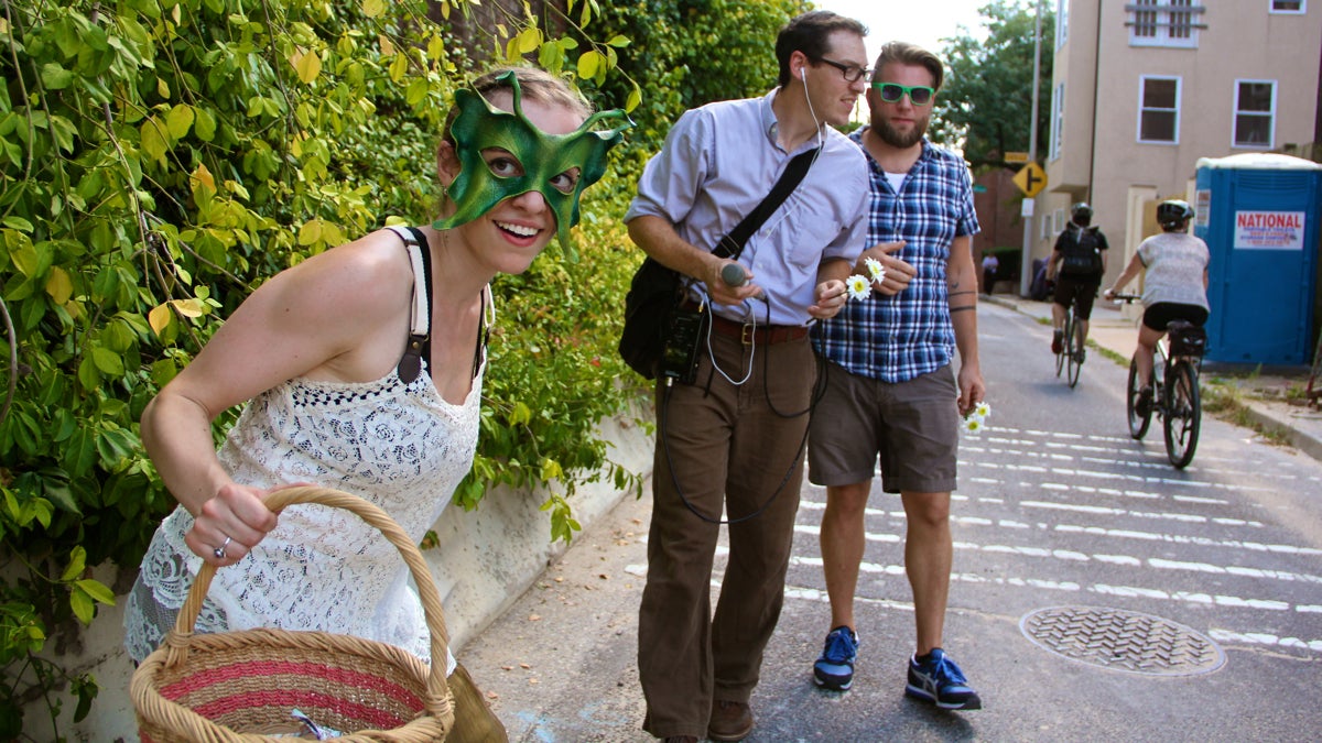  Experiment 39 is the Institute for Psychogeographic Adventure's unusual walking tour of Old City. (Emma Lee/WHYY) 