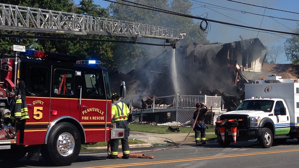  An explosion rocked a Pennsville, New Jersey home Tuesday morning (John Jankowski/for NewsWorks) 