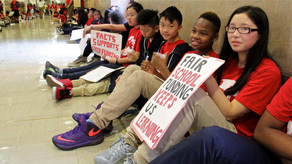 Students from FACTS Charter School fill the halls of City Hall