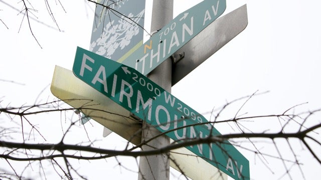 The corner of Fairmount and Corinthian marks the southwestern corner of Philadelphia's Francisville neighborhood.