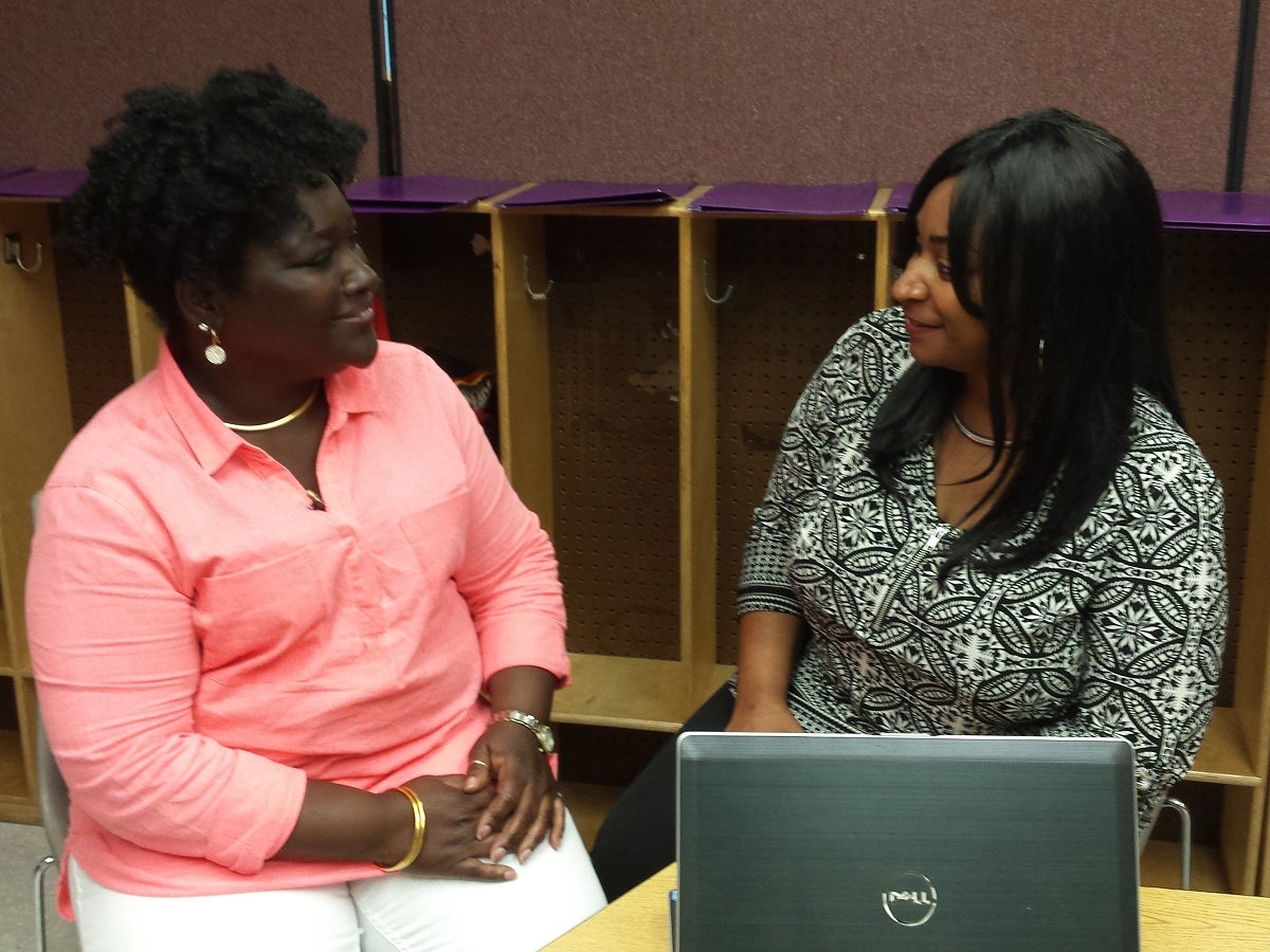 Linda Hunter Moss (L) and Stand by Me counselor