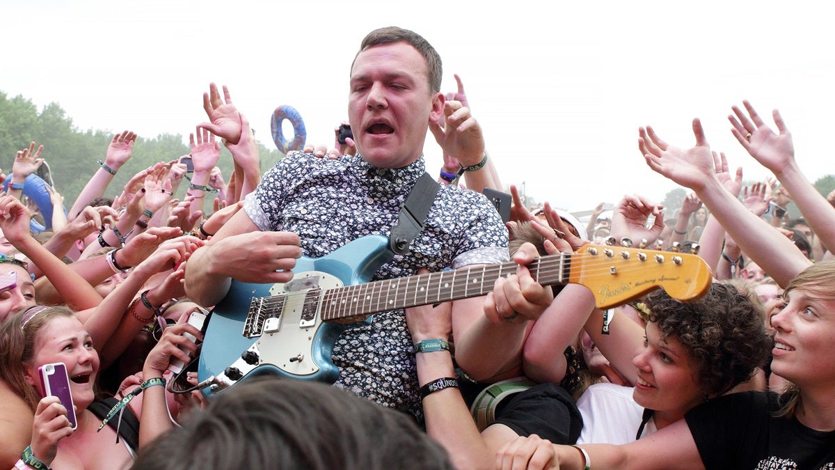  Brad Shultz of the band Cage The Elephant performs on Day 3 of the 2014 Firefly Music Festival at The Woodlands on Saturday, June 21, 2014, in Dover, Del. (Photo by Owen Sweeney/Invision/AP) 