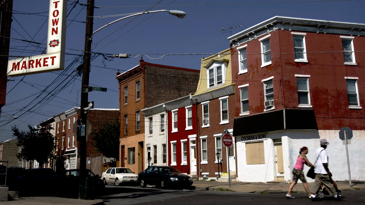 A street in the Fishtown neighborhood of Philadelphia is seen near Sugarhouse casino. In 2008