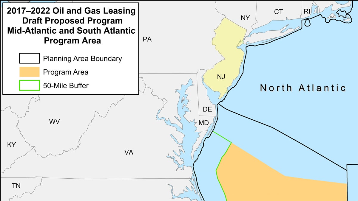 Under the now defunct program no drilling was planned near New Jersey.