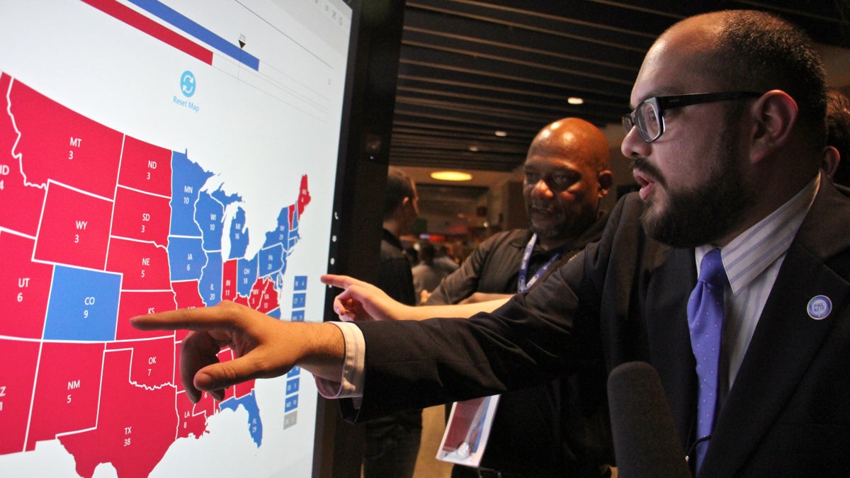 gizmo Christian Ucles of Iowa enthusiatically projects how the 2016 Presidential election will play out state-by-state