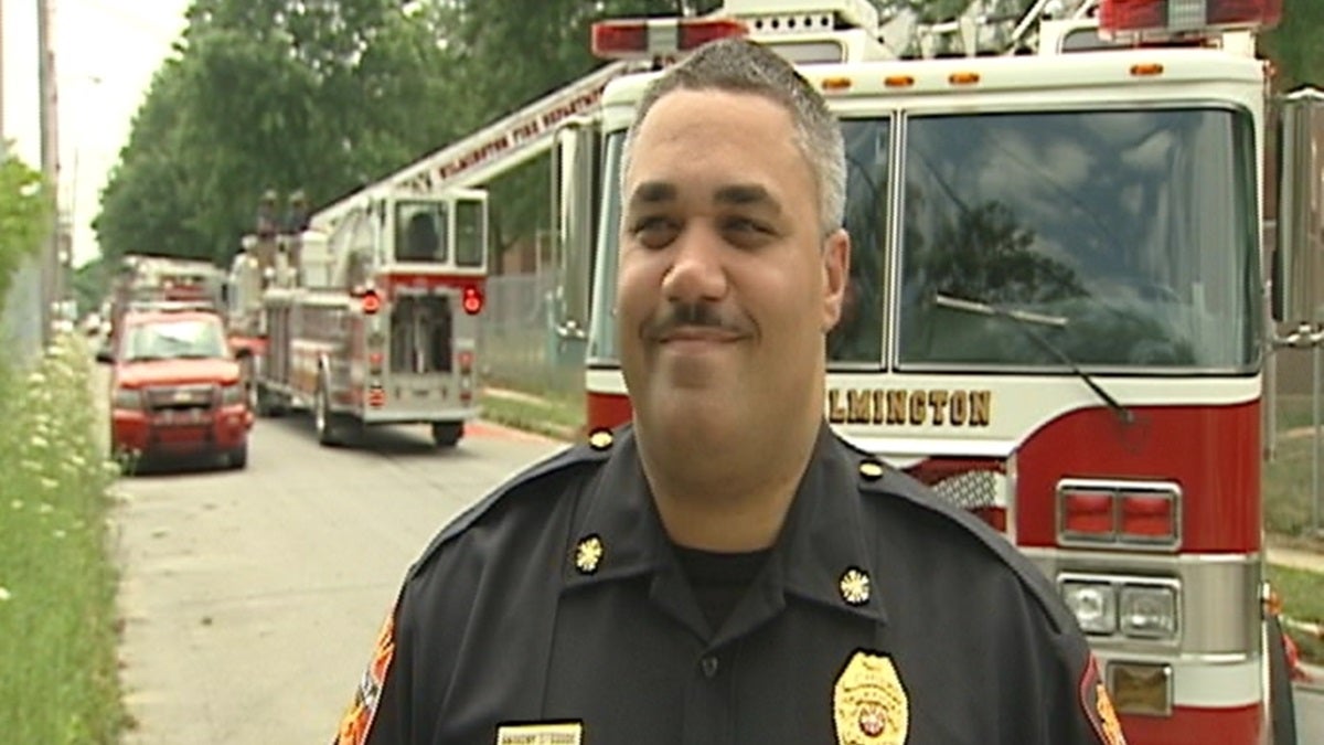  Wilmington Fire Chief Anthony Goode is under fire for a blog post hew wrote last week.(Charlie O'Neill/WHYY) 