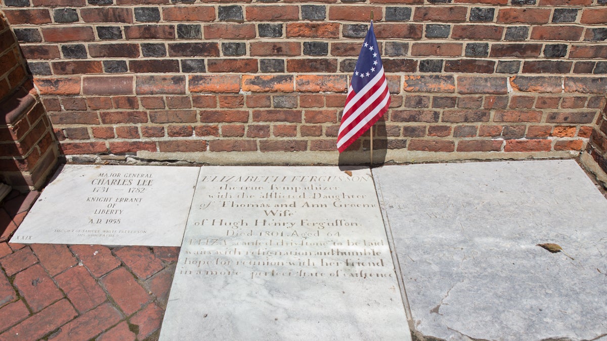 The grave of Elizabeth Graeme Fergusson is located at Christ Church in Old City. (Kimberly Paynter/WHYY)