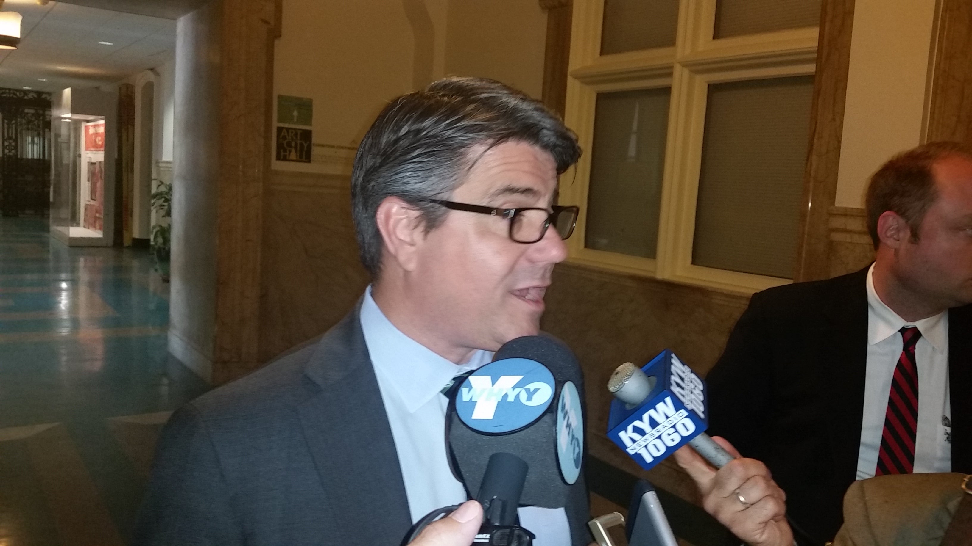  Philadelphia Councilman Bobby Henon said the bill to put a down payment on property for a new prison facility may go to a vote next week.(Tom MacDonald/WHYY) 