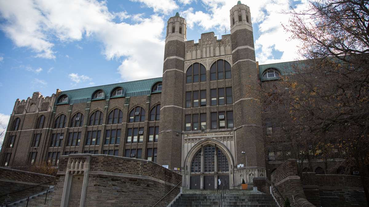 Overbrook High School in West Philadelphia was one of 11 low-performing schools targeted for intervention. (Emily Cohen for NewsWorks)