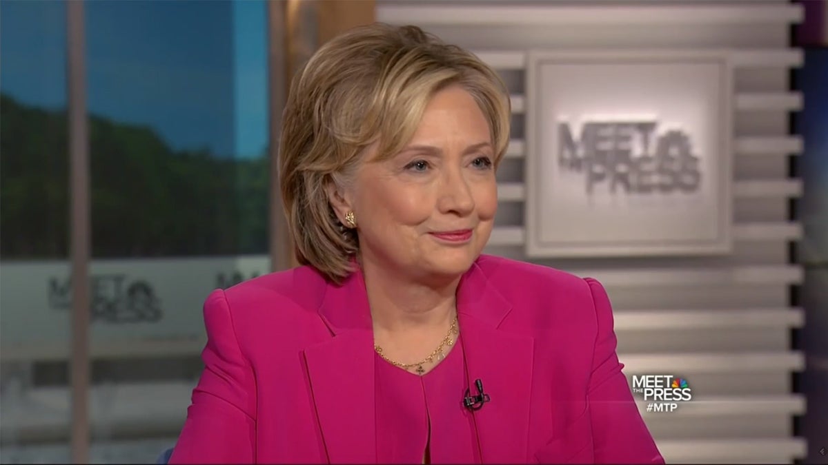 Democratic presidential candidate Hillary Clinton appeared on 'Meet the Press' on Sunday.